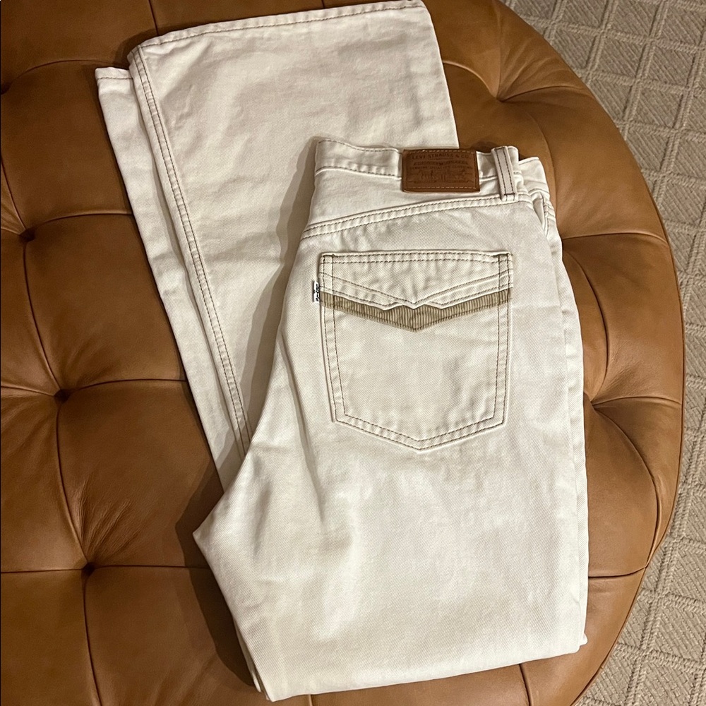 Levi's women’s Off-White flare Jeans